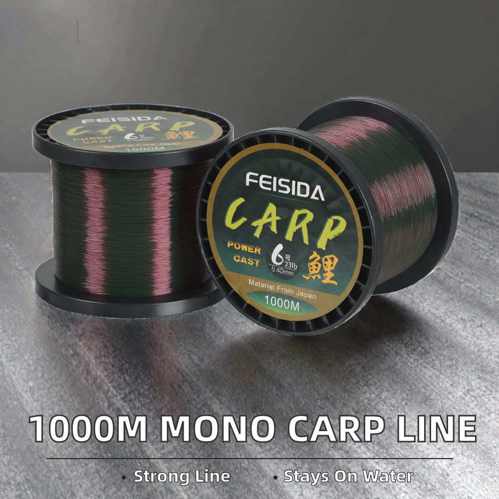 new 1000m high quality floating mono line #4 #8 carp & big game fishing line for stream lake & river use