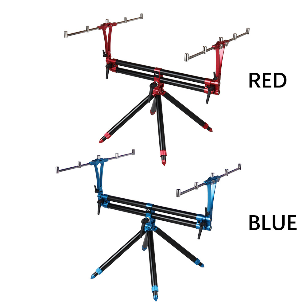 new upgrade foldable rack 270 adjustable aluminum alloy fishing rod stand 4 legs rod holder portable carp fishing rod pod
